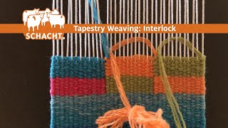 Tapestry Weaving Weft Interlock [upl. by Elbring]