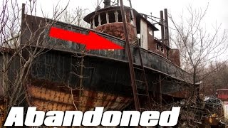 ABANDONED Ship Graveyard FOUND 100ft MILLION DOLLAR YACHT Pt 1 [upl. by Nmutua97]