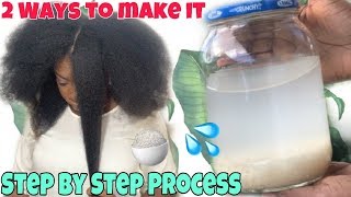 HOW TO MAKE RICE WATER SUPER HAIR GROWTH TREATMENT  RICE WATER RINSE FOR NATURAL HAIR 2 Ways [upl. by Alaecim29]