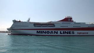 Abfahrt von Minoan Lines in Heraklion Kreta [upl. by Morna]