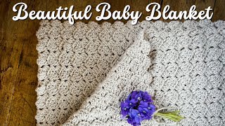 EASY and Beautiful Crochet Baby Blanket  Baby Blanket Crochet Pattern [upl. by Nylatsyrc264]