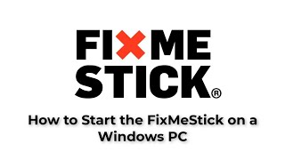 FixMeStick How to Start a Scan on a Windows PC [upl. by Keisling829]