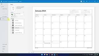 How To Print Calendar With Outlook [upl. by Anyg315]