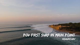 POV FIRST SURF IN MAIN POINT  ARUGAM BAY [upl. by Elletnohs580]