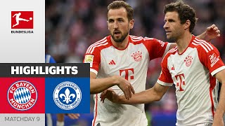 Kane Hat Trick in 8 Goals Gala  FC Bayern München  Darmstadt 80  Highlights  MD 9 – 202324 [upl. by Pepin933]