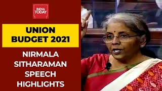 Union Budget 202122 Nirmala Sitharaman’s Speech In Parliament  Highlights [upl. by Kerrill230]