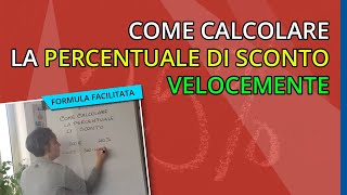 Come calcolare la percentuale di Sconto Velocemente  Maria Grazia Pastore [upl. by Atiuqer]