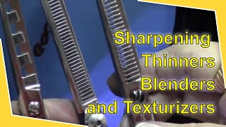 How to Sharpen Texturizing Shears  Bonika Shears [upl. by Marlee]