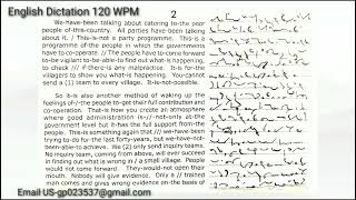 120 WPM English Dictation  Shorthand Dictation 120 WPM  120 Speed English  stenographysikho [upl. by Akered]