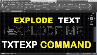 How to Explode Text in AutoCAD 2018 using TXTEXP COMMAND [upl. by Damalus]