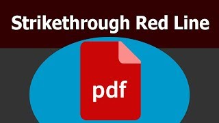 How to add Strikethrough Red Line in pdf text by using adobe acrobat pro [upl. by Caril]