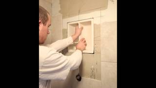 How to install bathroom tile nichewmv [upl. by Aiym]