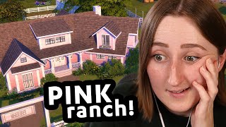 Building an ALL PINK Ranch in The Sims 4 Streamed 72523 [upl. by Amada561]