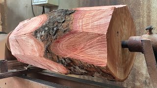 Transforming a Redwood Piece into an Exquisite Masterpiece Unparalleled Woodworking Skills [upl. by Pamelina]