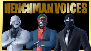 All Henchman soundsVoices in fortnite chapter 2 season 2  Fortnite Henchman Sounds [upl. by Norma]