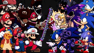 FNF  Omnipresent  Marios vs Sonics Omnipresent V2  Sonicexe [upl. by Joon710]