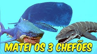 MATANDO O MEGALODON MOSASAURUS E A MOBYDICK  Feed and Grow Fish [upl. by Sancho53]