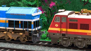 WAP4 to WDP4 LOCOMOTIVE CHANGE  BUMPY RAILROAD  Train Simulator  Railworks 3  NTG GAMING [upl. by Enajyram209]