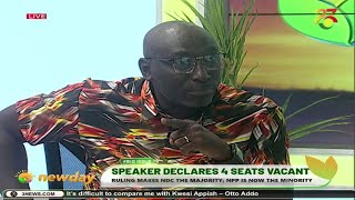 Speaker declares 4 seats vacant Ruling makes NDC the majority NPP is now the minority  Big Issue [upl. by Adekram]