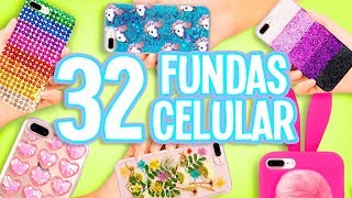 32 IDEAS PARA HACER FUNDAS PARA TU CELULAR ❤️COMPILACIÓN  Tutoriales Belen [upl. by Anh427]