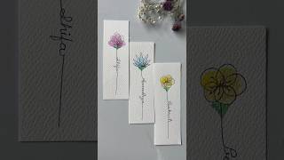 Name Bookmark Ideas bookmark easy flowerpainting ytshort [upl. by Liatrice325]