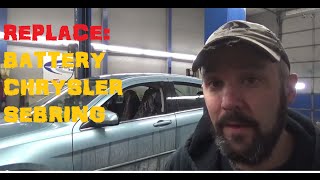 How To Replace Battery  Chrysler Sebring [upl. by Mullac317]