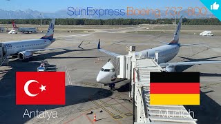 SunExpressBoeing 737800AntalyaMunich [upl. by Shaylynn]