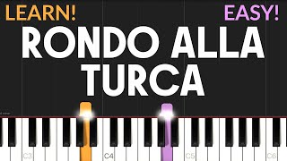 Rondo Alla Turca  Wolfgang Amadeus Mozart  EASYMEDIUM Piano Tutorial [upl. by Anaele]