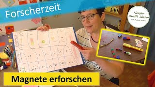 Wie stark sind meine Magnete  Magente erforschen Teil 1  Experimente für Kinder [upl. by Cynara]