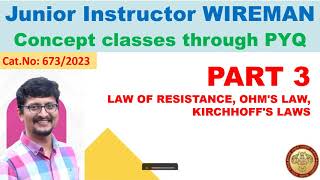 Junior Instructor Wireman PART 3  Concept Classes through PYQ  INDUSTRIAL TRAINING  SIBIN K [upl. by Cole]