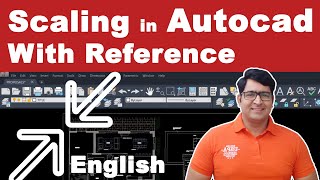 Scaling in Autocad with reference [upl. by Eked]