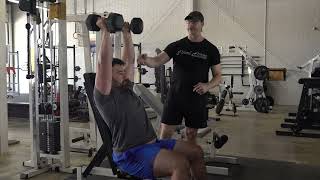 Seated dumbbell overhead press  scapular plane [upl. by Denie966]