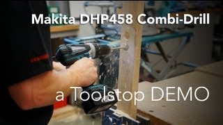 Makita DHP458 18v Cordless liion 16mm Compact 2speed Combi Drill  Toolstop DEMO [upl. by Iona]