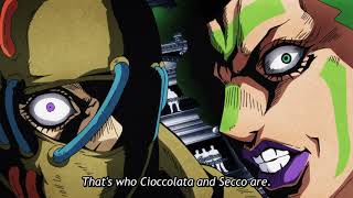 Jojo Golden Wind who are the Cioccolata and Secco HD [upl. by Vins]