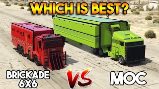 GTA 5 ONLINE  BRICKADE 6X6 VS MOC WHICH IS BEST [upl. by Salohci]