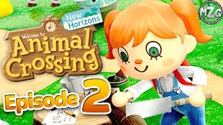 Animal Crossing New Horizons Gameplay Walkthrough Part 2  DIY Crafting Nook Miles [upl. by Anahsak]