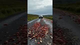 Epic Red Crab Migration Thousands of Crabs Swarm the Roads RedCrabMigration shortsviral [upl. by Peti137]