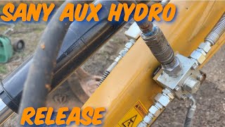 Sany Mini Excavator Aux Hydraulic Release [upl. by Ainesey]