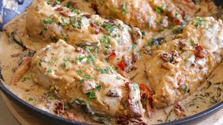 Creamy Tuscan Chicken Recipe [upl. by Anika523]