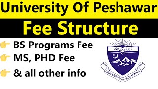 University of Peshawar UOP Fee Structure 2024 BS MS and PhD Programs Detailed Fees [upl. by Muirhead]