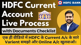 HDFC Current Account Opening Online  HDFC Current Account Information Minimum Balance Benefits [upl. by Sammie]