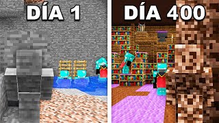 SOBREVIVÍ 400 DÍAS dentro de una BASE SECRETA de MINECRAFT [upl. by Ingelbert]