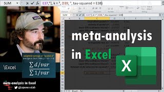 tutorial on how to do a metaanalysis in Excel  Spreadsheet Synthesis [upl. by Dadirac]