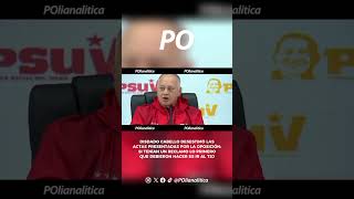 Diosdado Cabello desestimó las actas presentadas por la oposición Son unos farsantes [upl. by Ylak271]