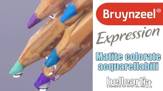 Belleartiit  Bruynzeel Expression  Set di Matite colorate acquarellabili con pennello [upl. by Dehlia]