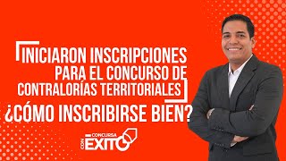 Iniciaron Inscripciones para el Concurso de Contralorías Territoriales ¿Cómo Inscribirse Bien [upl. by Aissatsana]