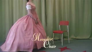 Victorian fashion How to sit in a hoopskirt crinoline [upl. by Castorina354]