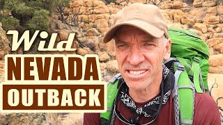 Solo Backpacking NEVADA Desert  Unexplored REMOTE Country  Wildlife Encounter STORY [upl. by Annaigroeg]