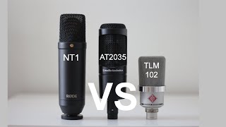 RODE NT1 vs Neumann TLM 102 vs AT2035 [upl. by Wyly]