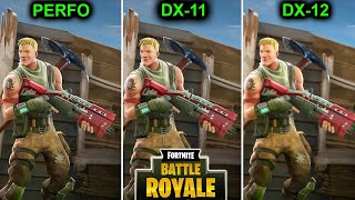 Fortnite Directx 11 vs Directx 12 vs Performance Mode  Direct X 11 vs 12 Fortnite AMD [upl. by Arot]